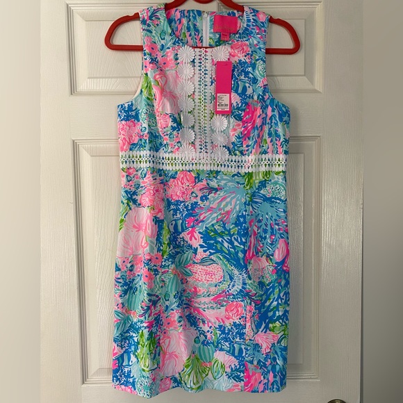 NWT ⭐️ Lilly Pulitzer Railee Shift Dress in Fished my Wish, size 6 - Picture 1 of 4